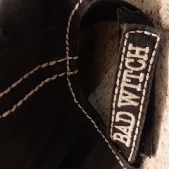 KBETHOS Distressed Black and Orange Bad Witch Baseball Hat Vintage Style - Picture 4 of 5